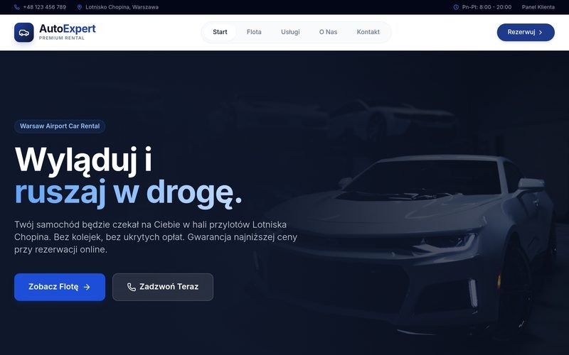 AutoExpert – podgląd strony